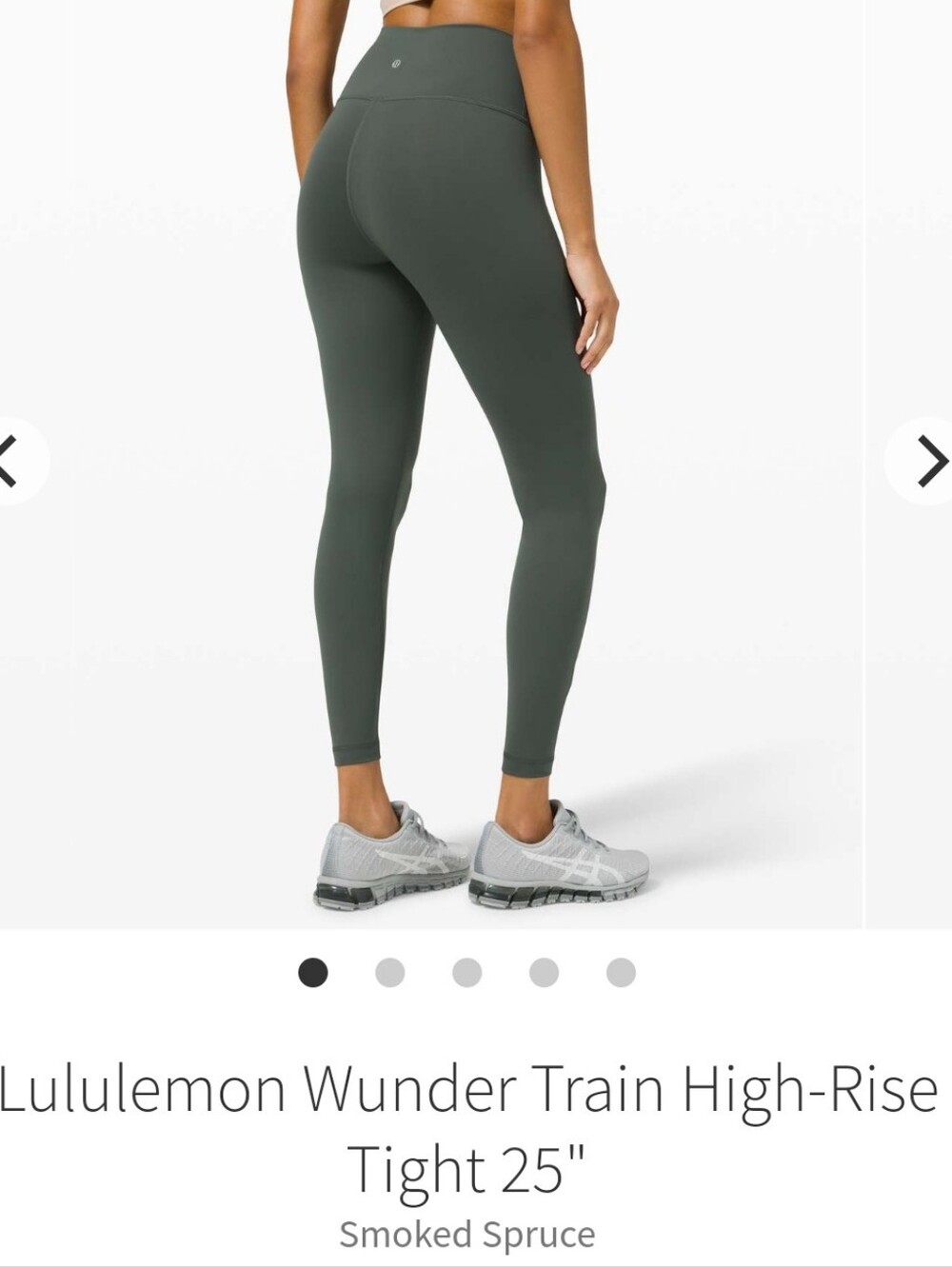 Lululemon Wunder Train High-Rise Tight 25 Smoked Spruce Everlux Crop Tights 6